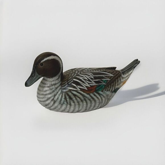 Wooden Duck Decoy Mallard Hand Carved Painted Small Shelf Sitter Art 5" - Picture 1 of 9